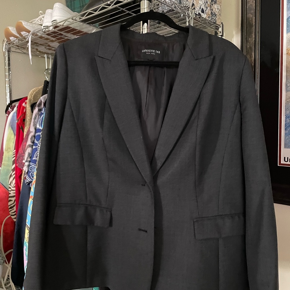 Lafayette 148 New York Gray Blazer